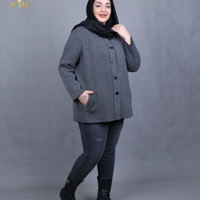 کت بافت دو جیب سایزبزرگ نما دور