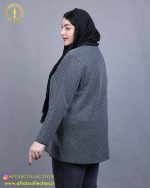 کت بافت دو جیب سایزبزرگ نما نزدیک