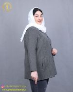 کت بافت دو جیب سایزبزرگ راحت