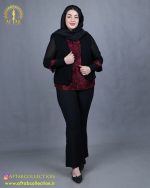 کت تاپ گیپور سایزبزرگ زرشکی