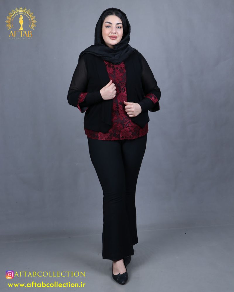 کت تاپ گیپور سایزبزرگ زرشکی کت تاپ گیپور سایزبزرگ زرشکی