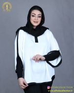 شومیز آستین هلال سایزبزرگ سفید