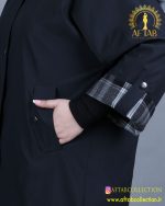 پالتو کوتاه چهارخونه سایزبزرگ جیب