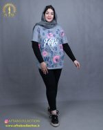 تیشرت یقه هفت چاپی سایزبزرگ راحت