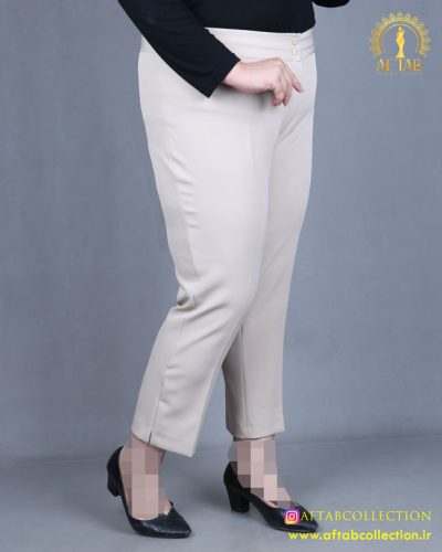 شلوار مازراتی قد90 سایزبزرگ کرم