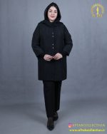 مانتو مازراتی لمه سایزبزرگ مشکی
