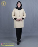 مانتو مازراتی لمه سایزبزرگ کرم