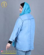 مانتو جین ریش سایزبزرگ نما پشت