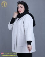 مانتو مخمل بیسکوییتی سایزبزرگ