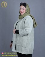 مانتو مخمل بیسکوییتی سایزبزرگ