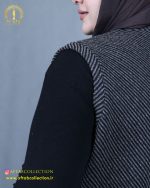 بافت ژیله طرحدار سایزبزرگ آستین حلقه ای