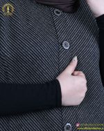 بافت ژیله طرحدار سایزبزرگ جلو دکمه