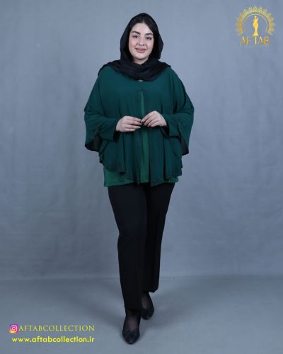 شومیز پانچ حریر نگینی سایزبزرگ نما دور