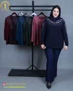 شومیز جودون یقه گیپور سایزبزرگ