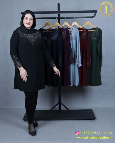 تونیک سر آستین تور سایزبزرگ