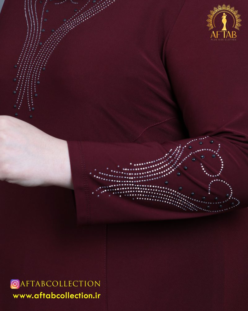 تونیک جودون نگین دالبری سایزبزرگ آستین