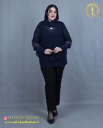 شومیز یقه اشکی سایزبزرگ نما بغل