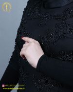 پیراهن مجلسی بالاتنه گیپور سایزبزرگ گل