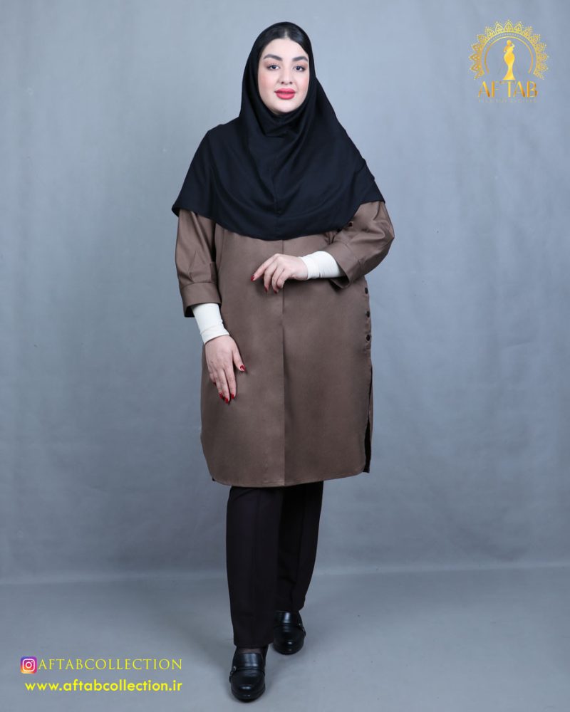 مانتو کتان جیب هلال سایزبزرگ سبک مانتو کتان جیب هلال سایزبزرگ سبک