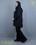 مانتو کتان بغل دکمه سایزبزرگ