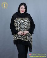 شومیز حریر آستین پلیسه سایزبزرگ 5390 - Image 13