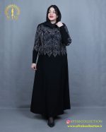 پیراهن مجلسی سنگدوزی سایزبزرگ نما جلو