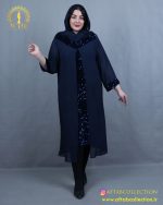 لباس مجلسی بلند خرجکار پولک مخملی سایزبزرگ نما جلو