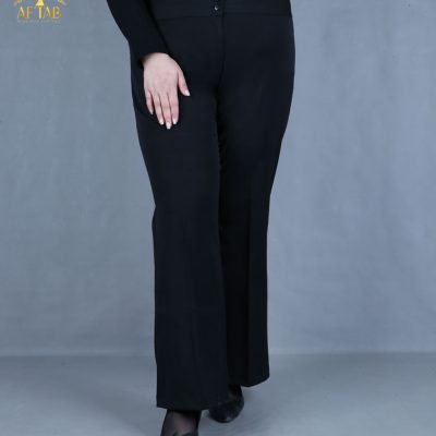 شلوار کرپ گاباردین دمپاگشاد سایزبزرگ نما جلو