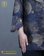 مانتو ژاکارد یقه آمریکایی سایزبزرگ دکمه نما