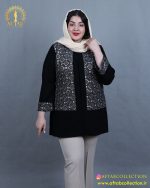 مانتو شانتون لمه خرجکار هندی سایزبزرگ نما نزدیک