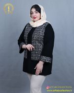 مانتو شانتون لمه خرجکار هندی سایزبزرگ نما بغل