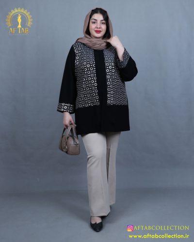 مانتو شانتون لمه خرجکار هندی سایزبزرگ شیک