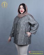 مانتو ژاکارد مغزی سایزبزرگ شیک