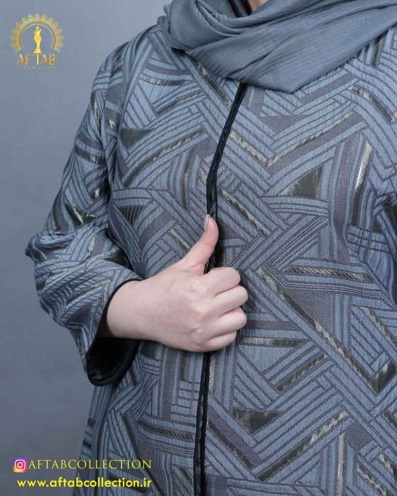 مانتو ژاکارد مغزی سایزبزرگ جلو دکمه