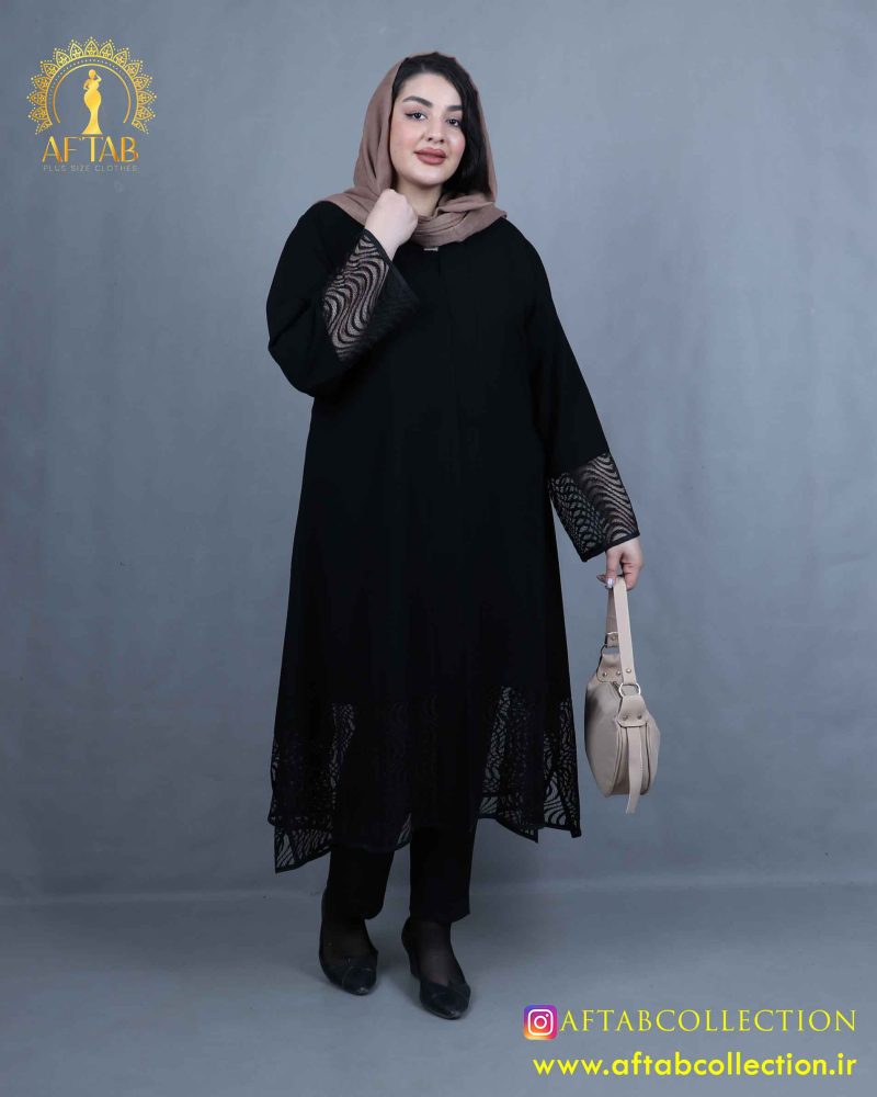 مانتو شانتون خرجکار یاخما سایزبزرگ خرجکار یاخما