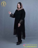 مانتو شانتون خرجکار یاخما سایزبزرگ نما بغل