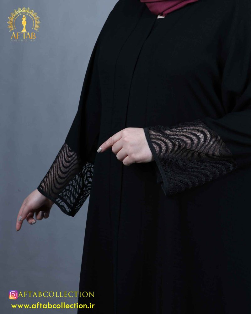 مانتو شانتون خرجکار یاخما سایزبزرگ آستین