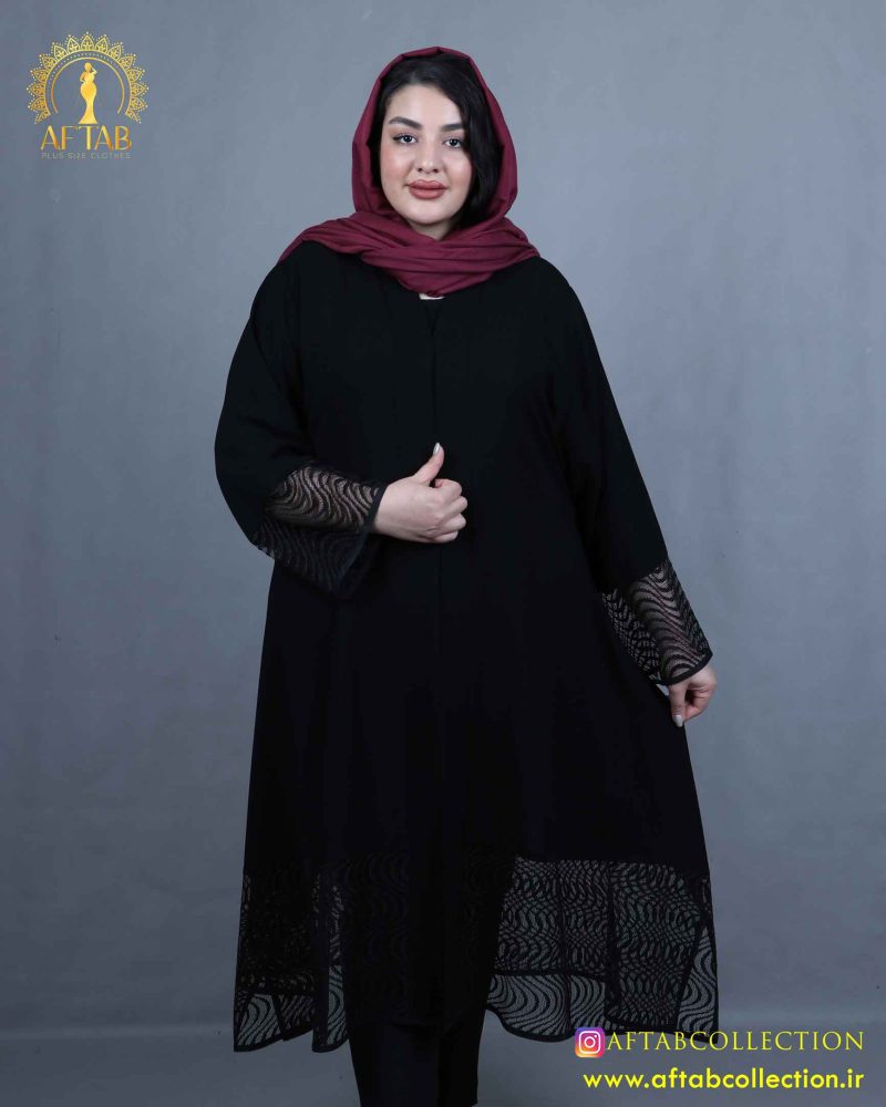 مانتو شانتون خرجکار یاخما سایزبزرگ سبک