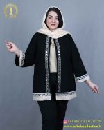 مانتو شانتون نوار آینه کنفی سایزبزرگ نما جلو