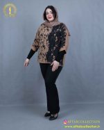 شومیز طرحدار مجلسی سایزبزرگ نما دور