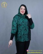 شومیز طرحدار مجلسی سایزبزرگ راحت