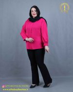 شومیز جلو سجاف سایزبزرگ نما بغل