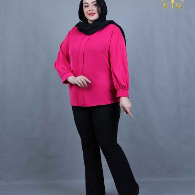 شومیز جلو سجاف سایزبزرگ نما بغل