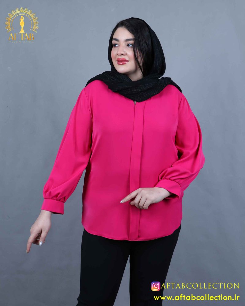 شومیز جلو سجاف سایزبزرگ نما نزدیک شومیز جلو سجاف سایزبزرگ نما نزدیک