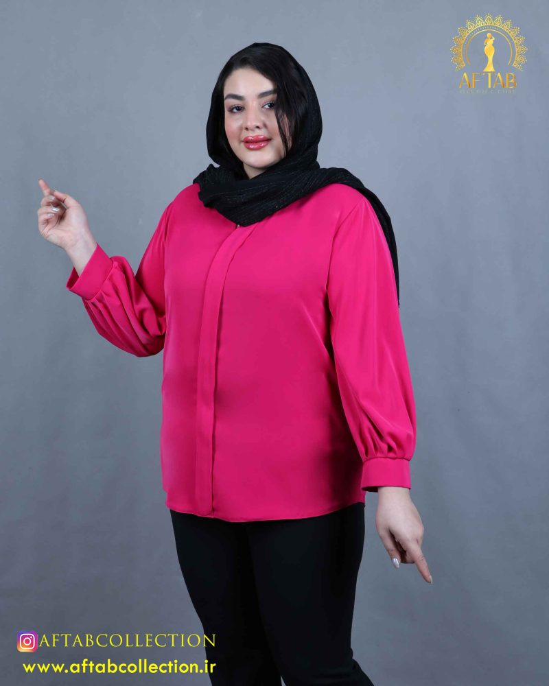 شومیز جلو سجاف سایزبزرگ نما بغل شومیز جلو سجاف سایزبزرگ نما بغل