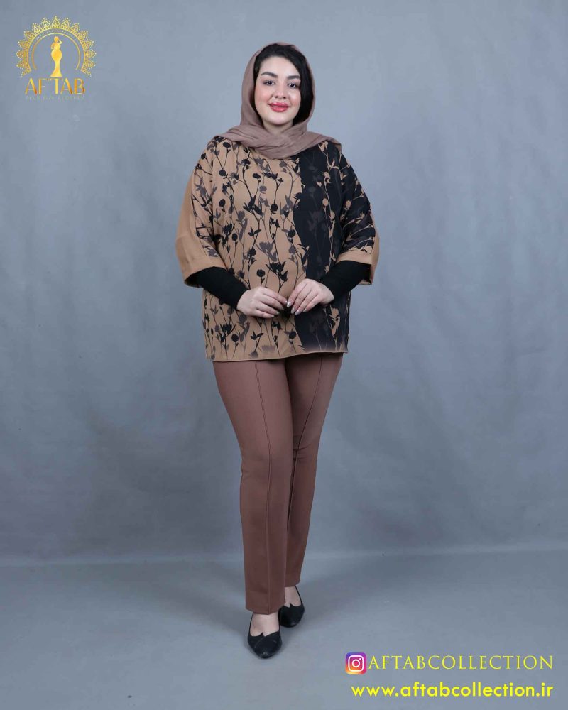 شومیز طرحدار مجلسی سایزبزرگ سبک