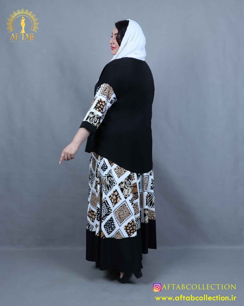 شومیز دامن الیزا سایزبزرگ نما پشت