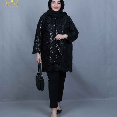 مانتو مجلسی تمام گیپور سایزبزرگ