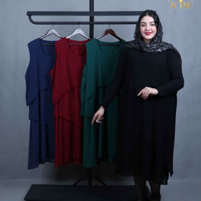 سارافون مجلسی کرپ حریر سایزبزرگ