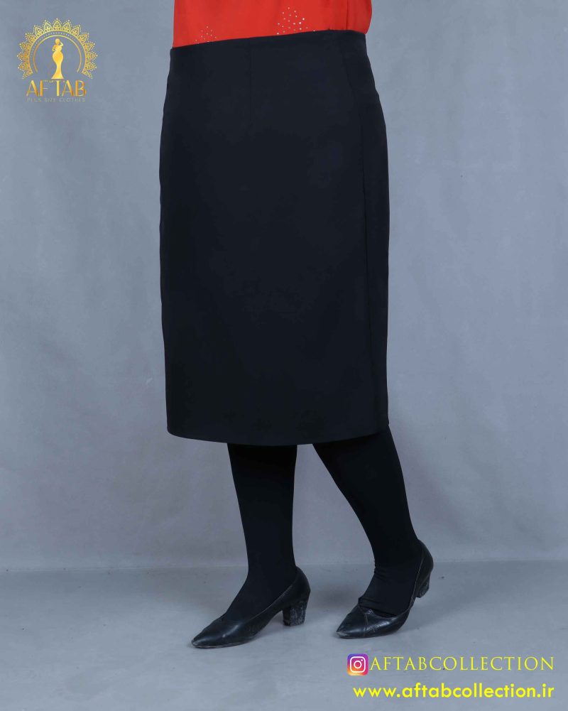 دامن کرپ مازراتی قد 75 سایزبزرگ مشکی دامن کرپ مازراتی قد 75 سایزبزرگ مشکی